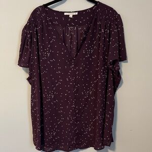 Fun2Fun Purple Speckled Blouse